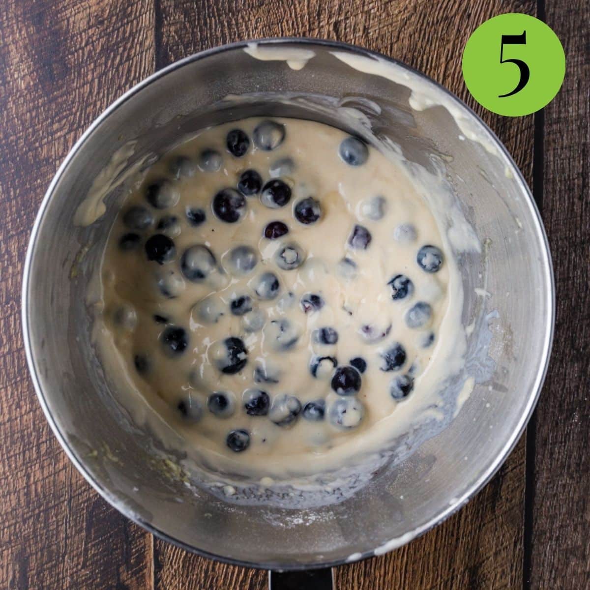 step 5 of Blueberry Coffee Cake.