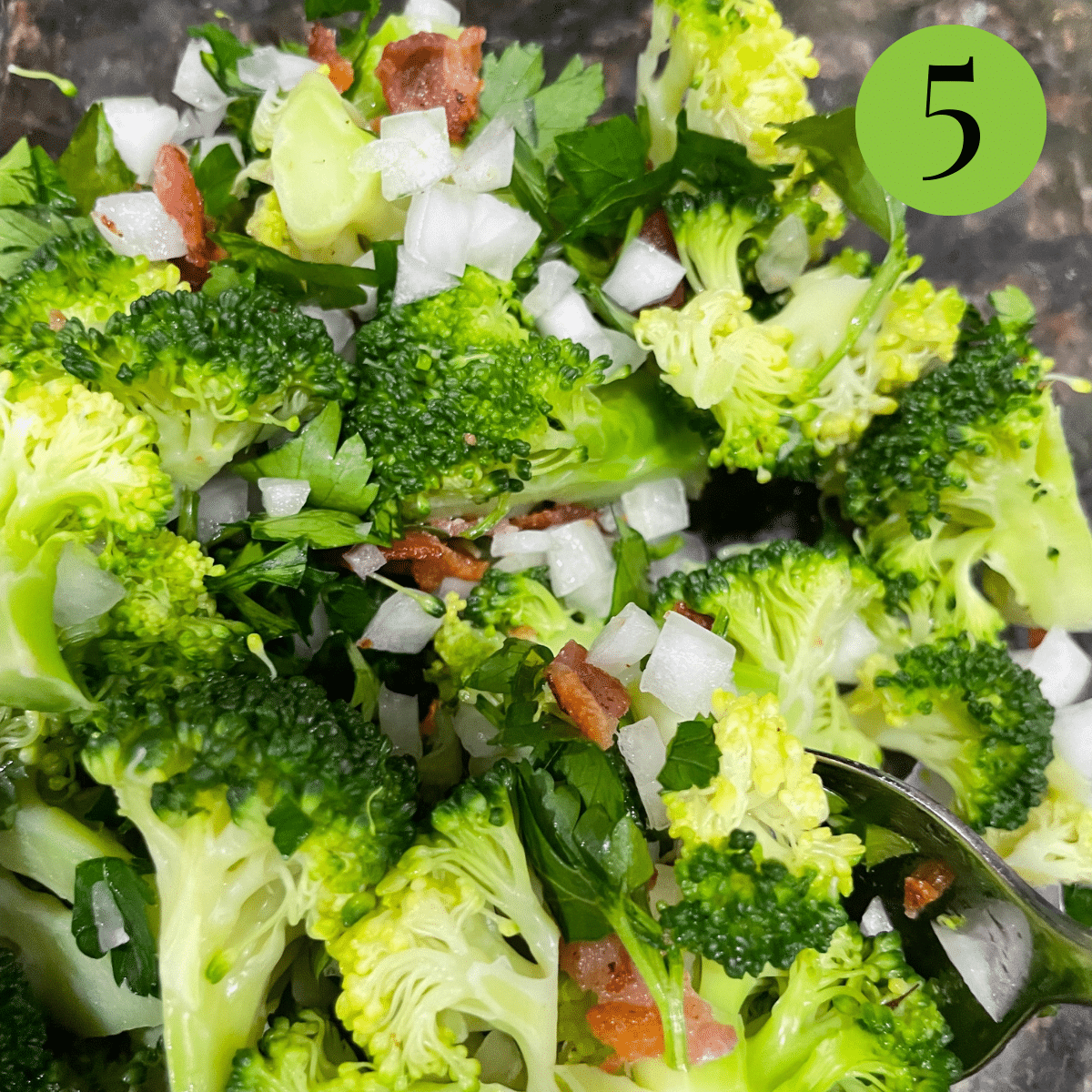 step 5 Of Creamy Broccoli Salad with-Bacon Ingredients