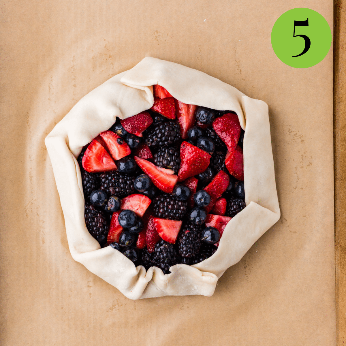 Step 5 of Mixed Berry Galette.