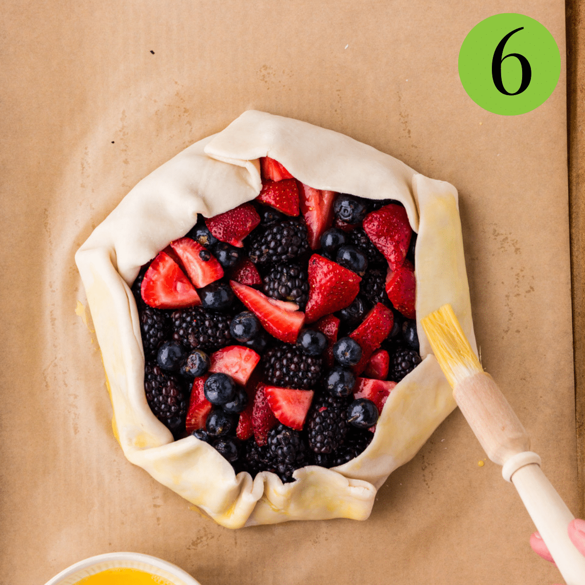 Step 6 of Mixed Berry Galette.