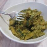 Close Up Of Zucchini Pesto Pasta