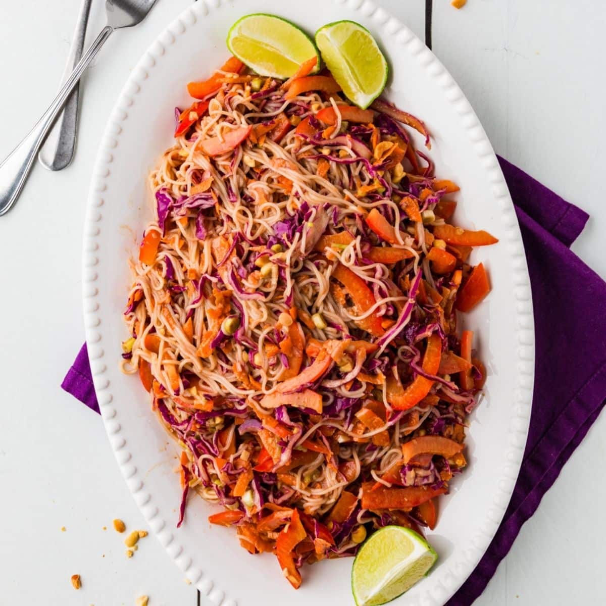 plate of Cold Noodle Salad.