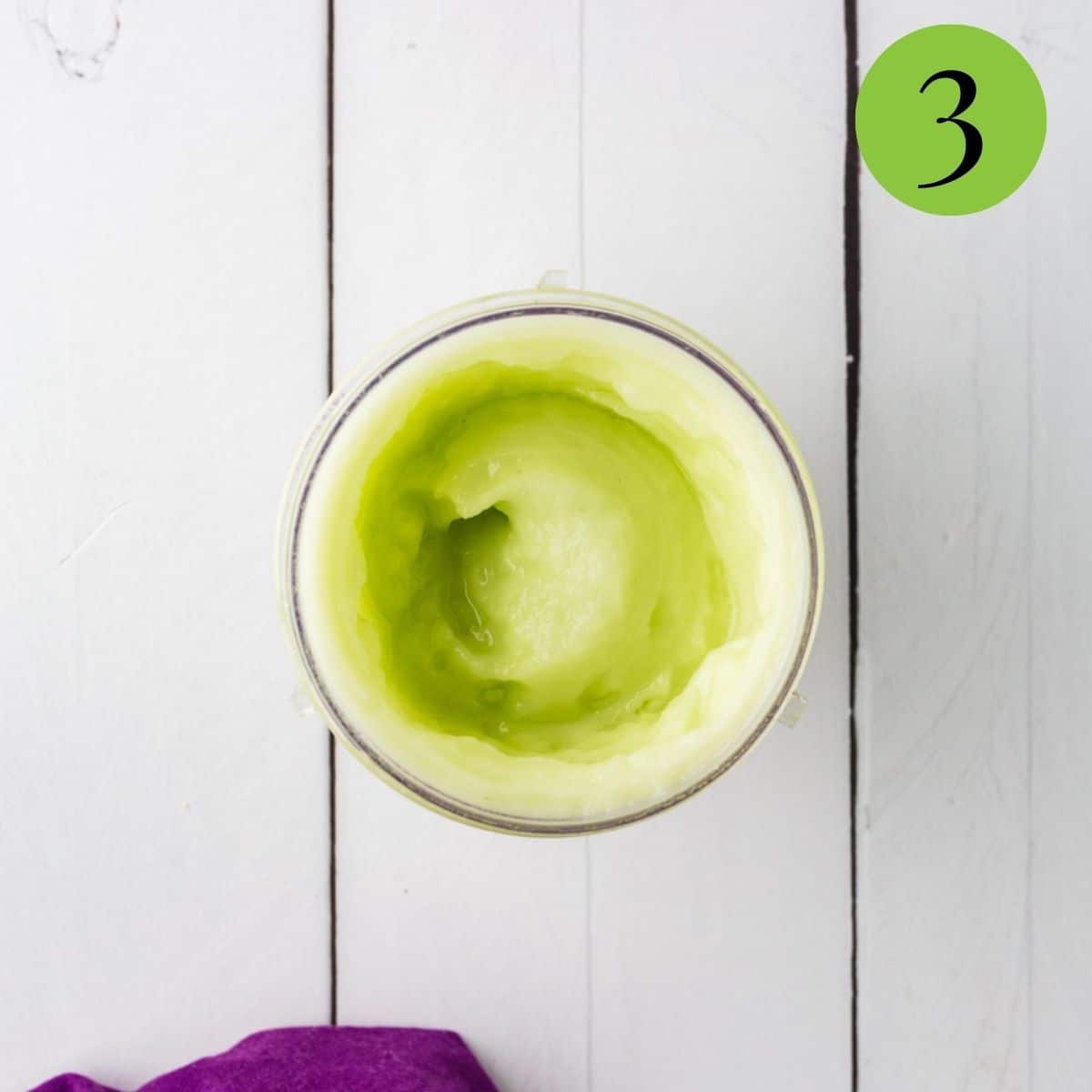 step 3 of Honeydew Sorbet