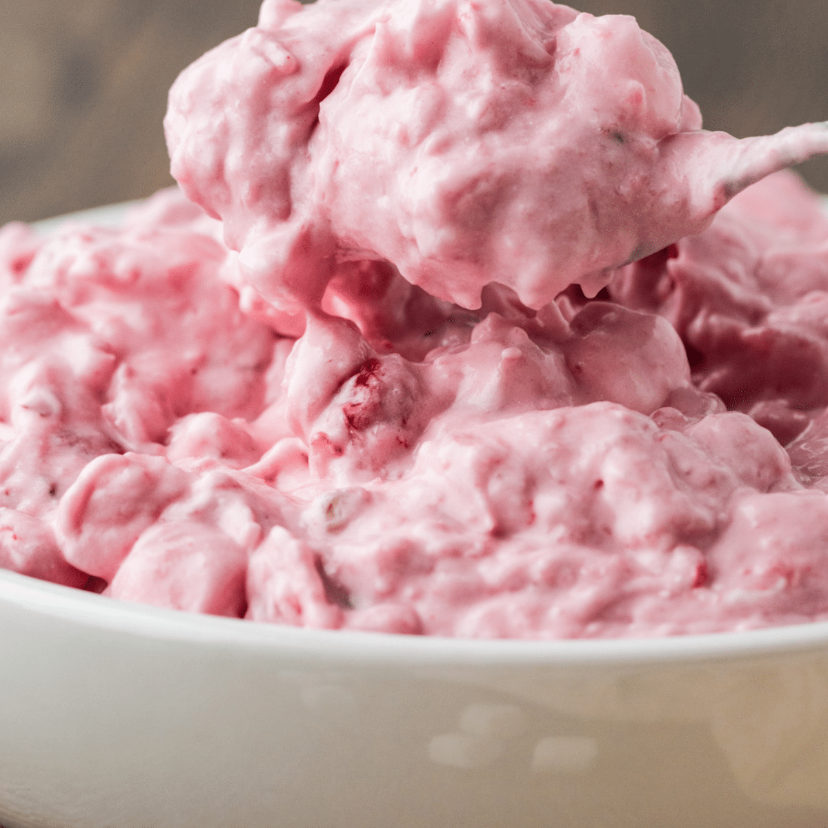 Close Up Of Cherry Pie Filling Salad