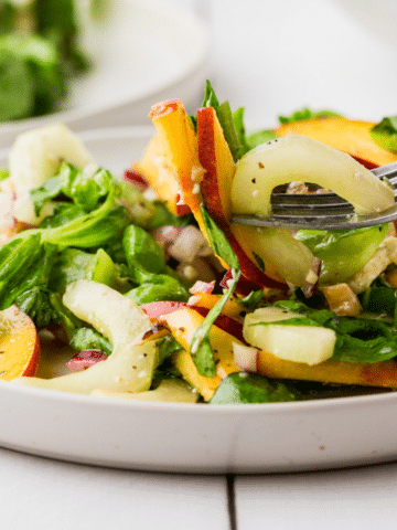 Close Up Of Nectarine Salad