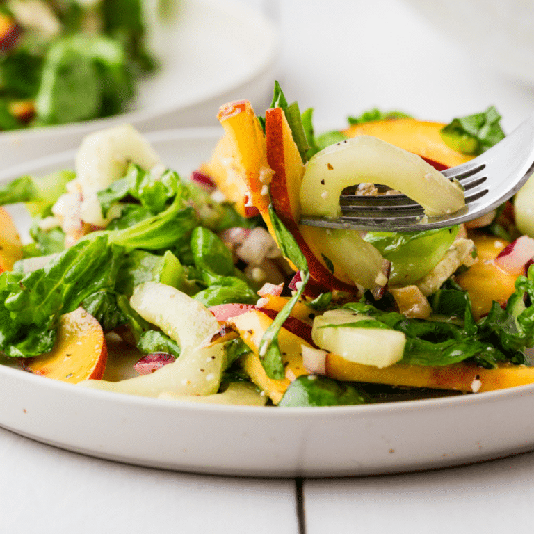 Close Up Of Nectarine Salad