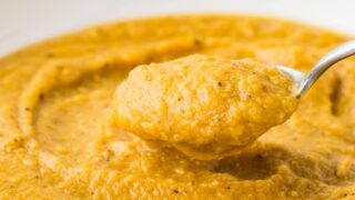 Close Up Of Roasted Pumpkin and Cauliflower