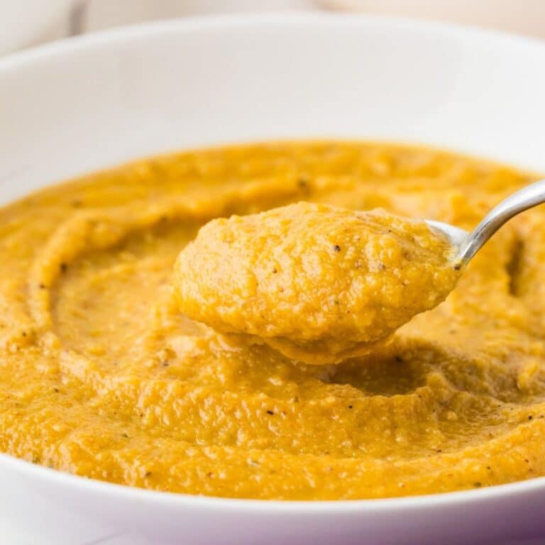 Close Up Of Roasted Pumpkin and Cauliflower