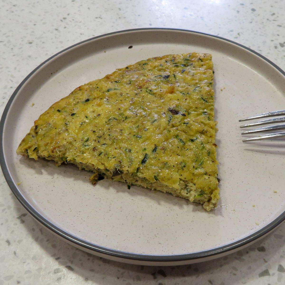 Perfectly Done Zucchini Mushroom Frittata