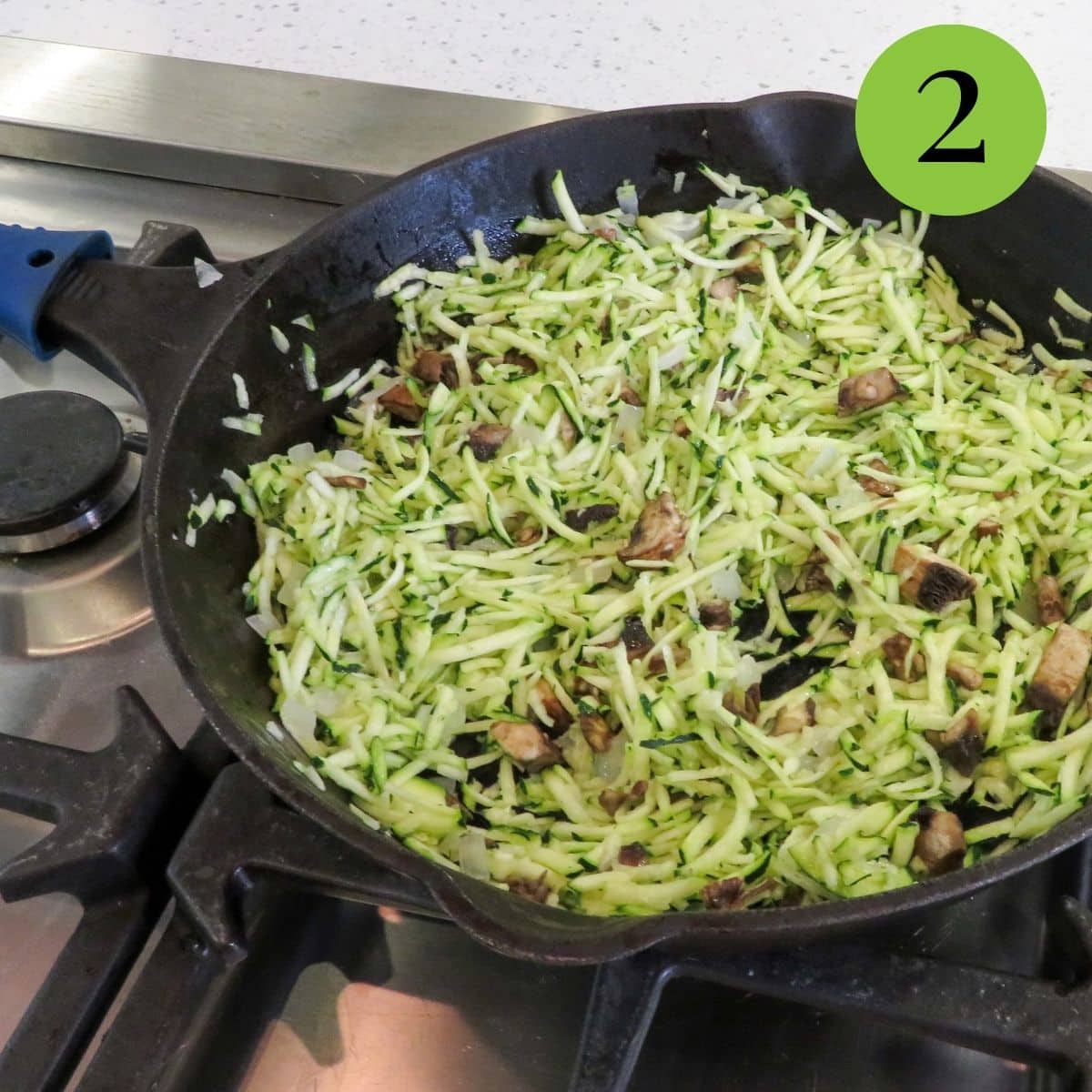 Step 2 Zucchini Mushroom Frittata