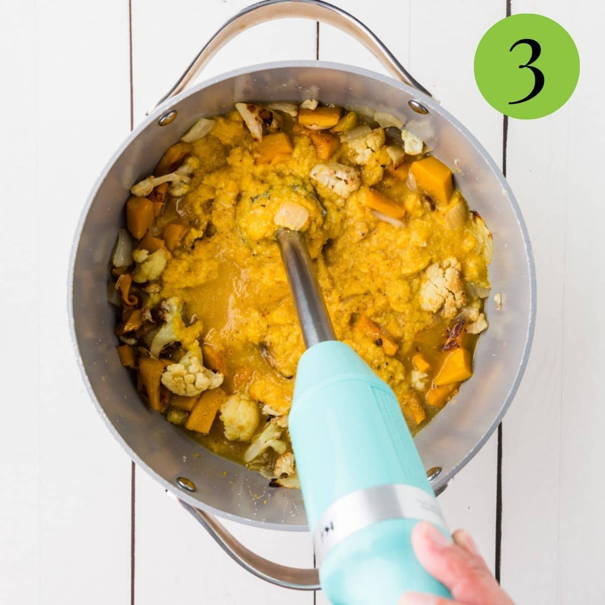 Step 3 Roasted Pumpkin and Cauliflower