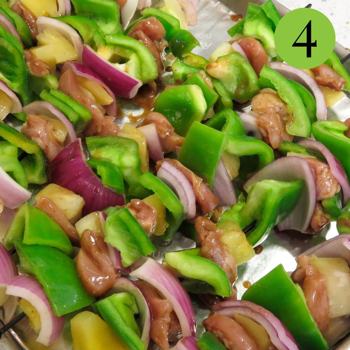 Step 4 Hawaiian Chicken Kabobs