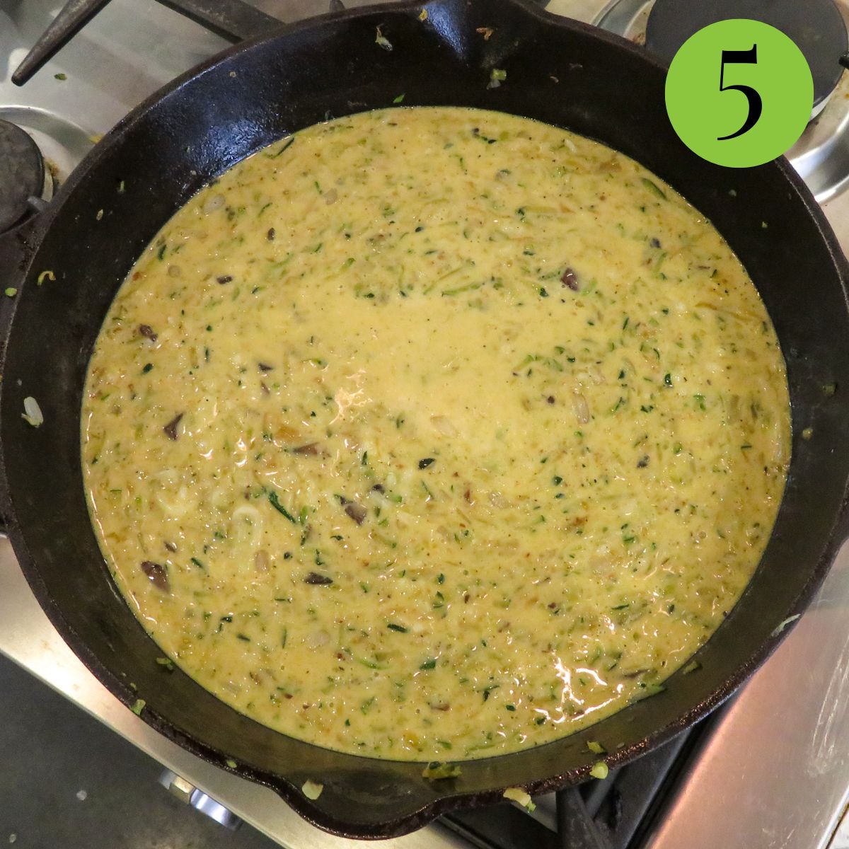 Step 5 Zucchini Mushroom Frittata