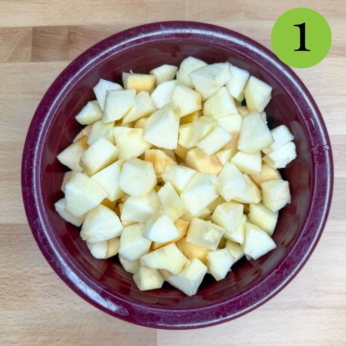 Step 1 of Pear Sauce