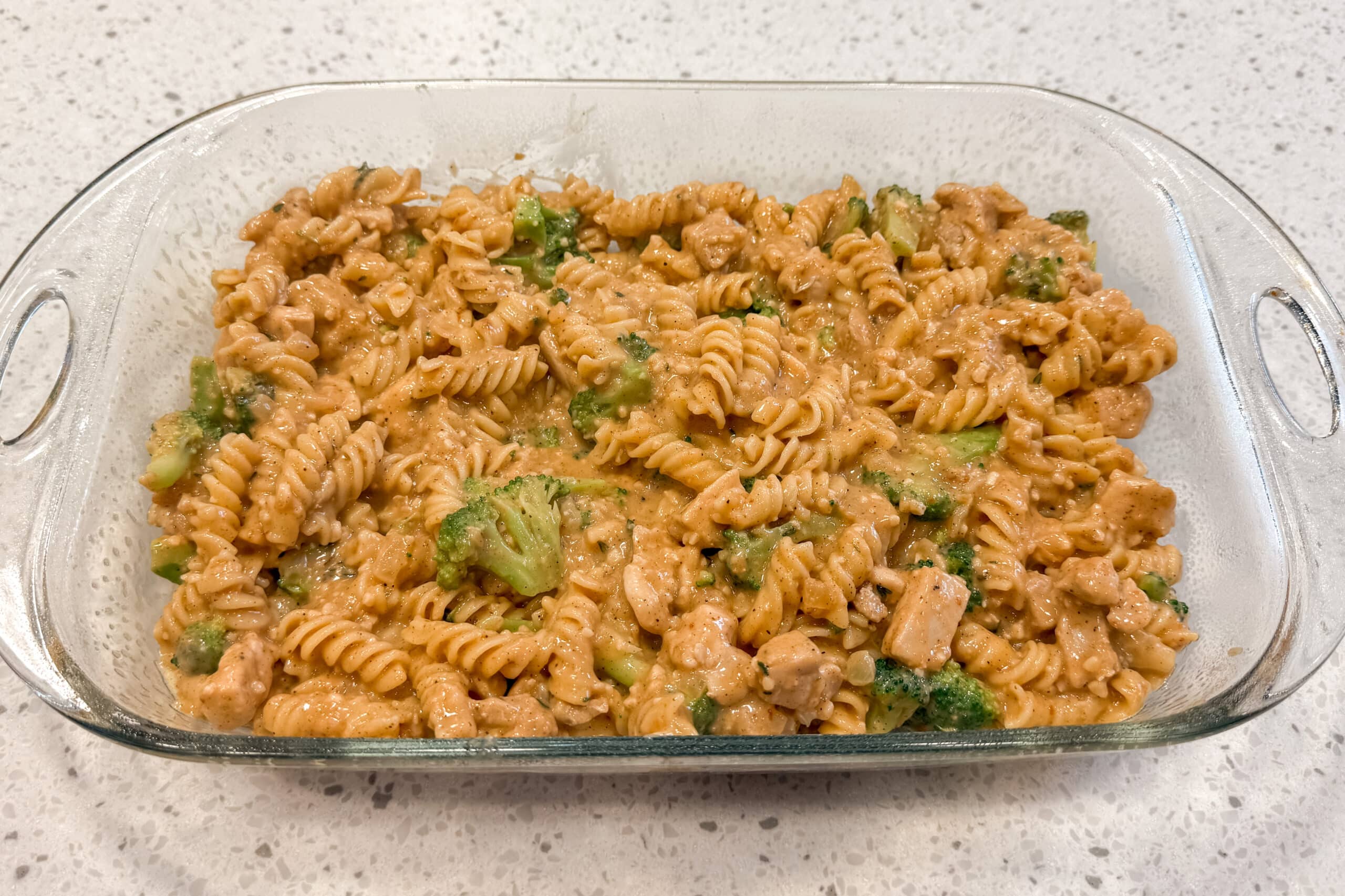 Perfectly Done Chicken and Broccoli Pasta Bake long image