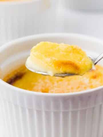 Close Up Of Dairy Free Creme Brulee