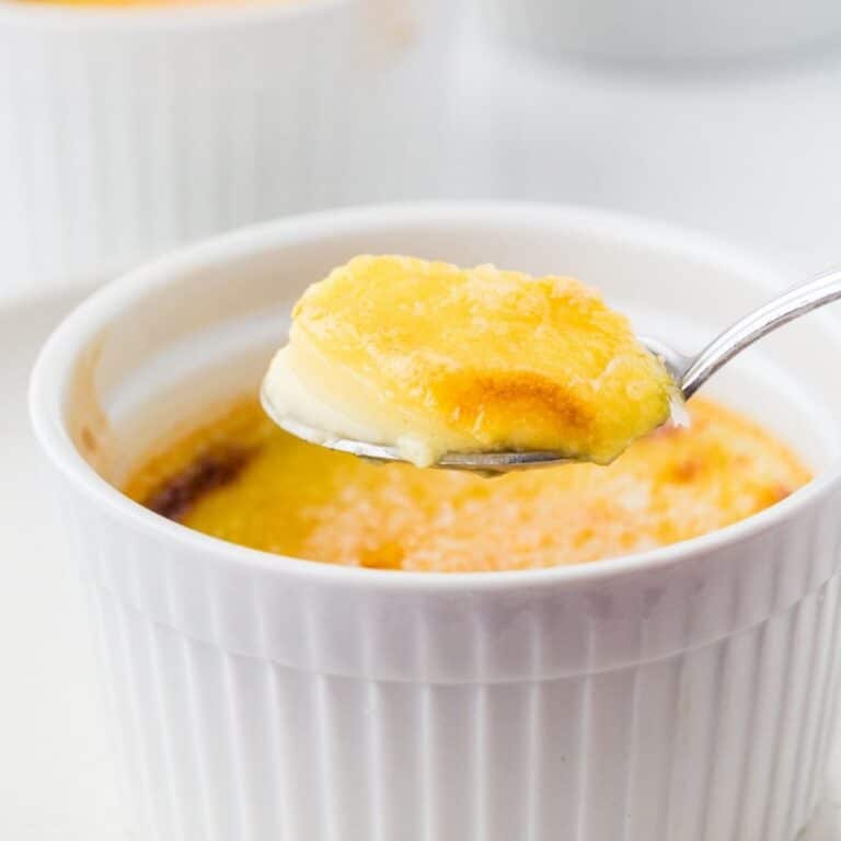Close Up Of Dairy Free Creme Brulee