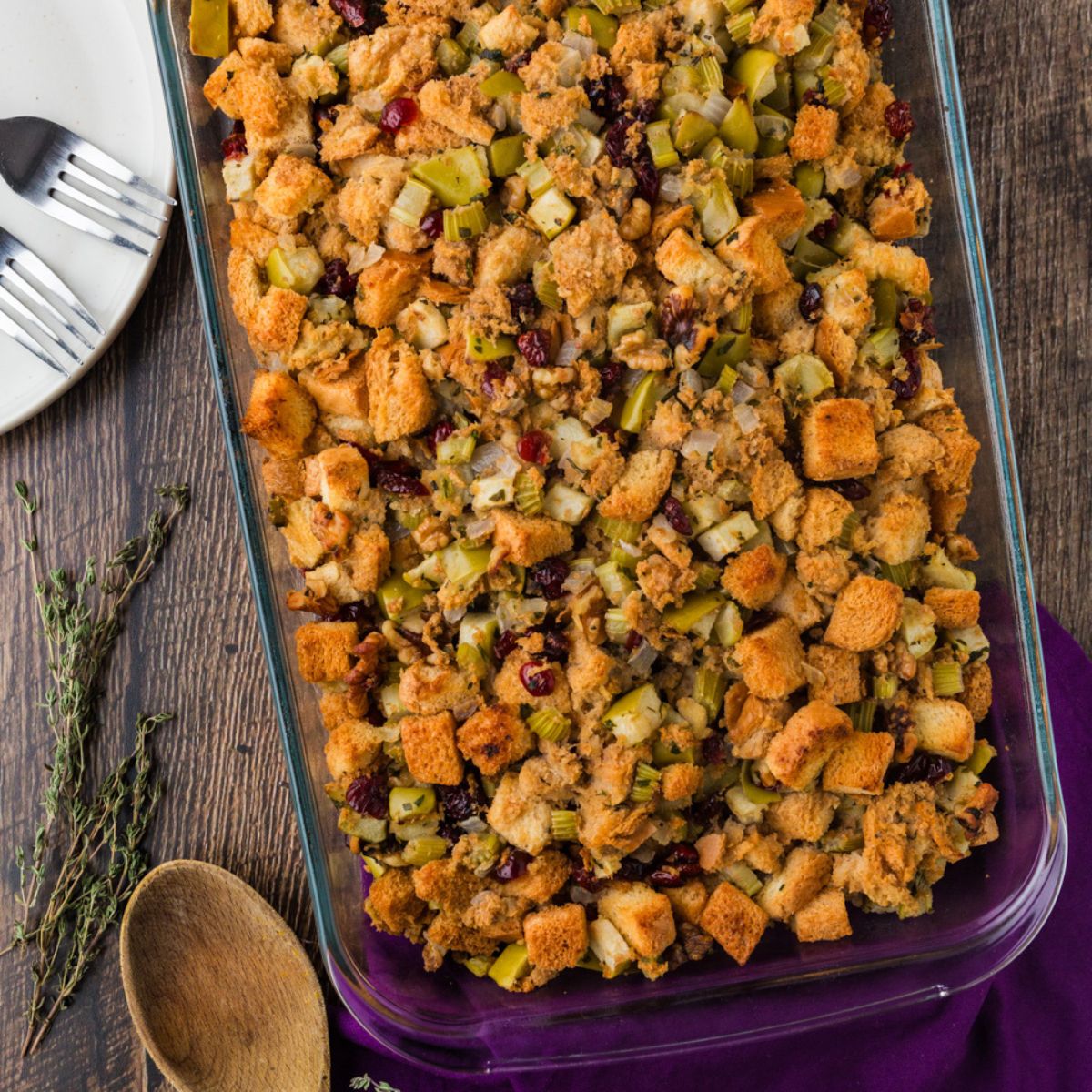 Cranberry Apple Walnut Stuffing