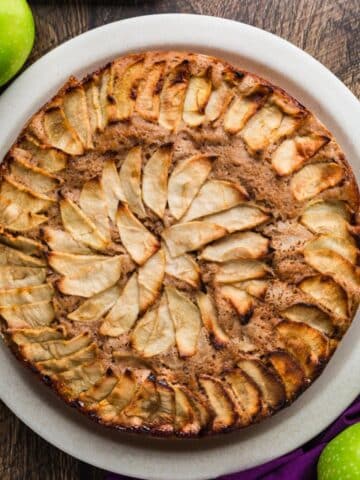 Perfectly done vegan apple