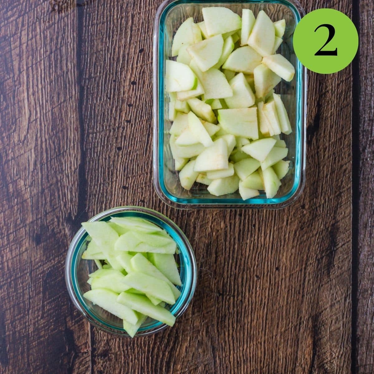 Step 2 vegan apple
