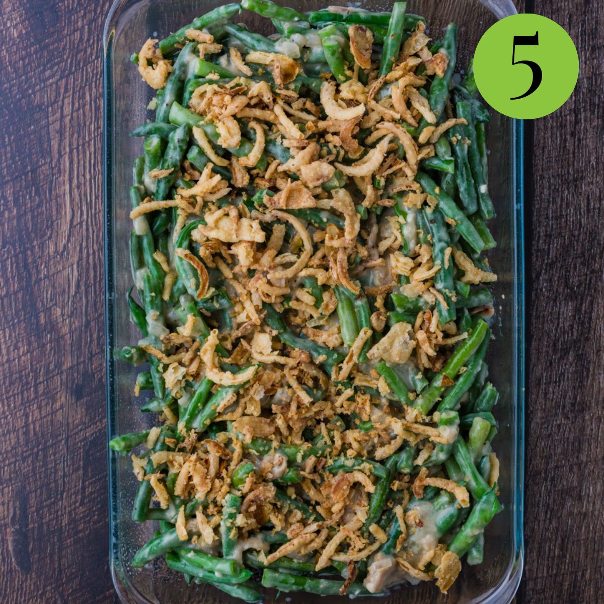 Step 5 Dairy free green bean casserole