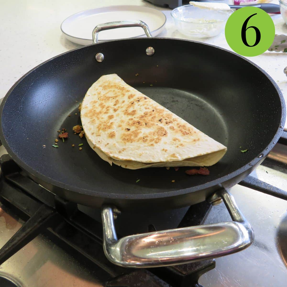 Step 6 Chicken Bacon Ranch Quesadilla