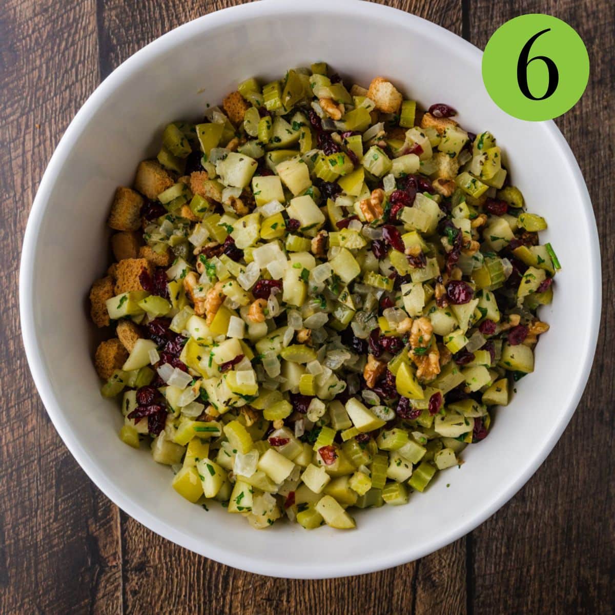 Step 6 Cranberry Apple Walnut Stuffing