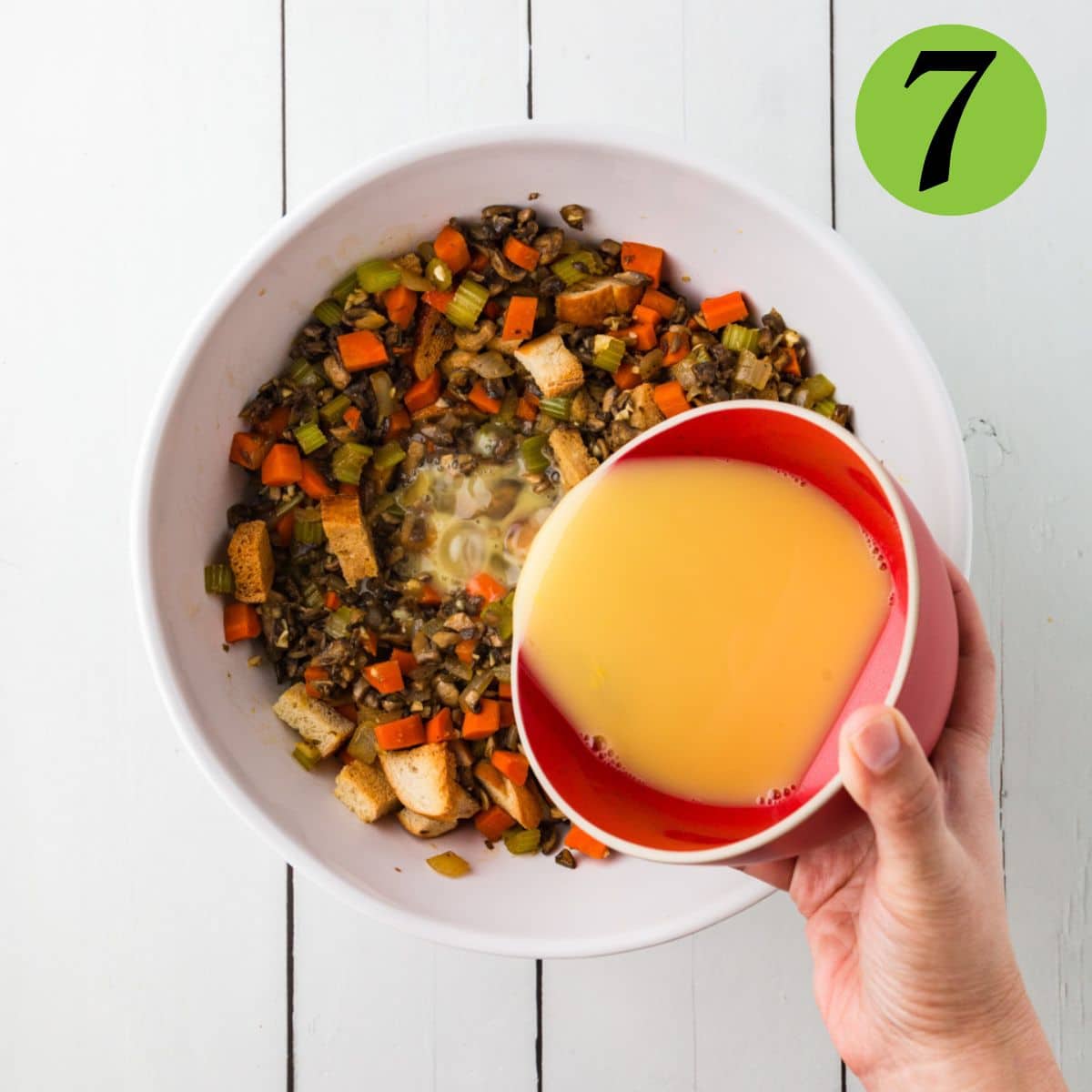 Step 7 of Vegetable Stuffing