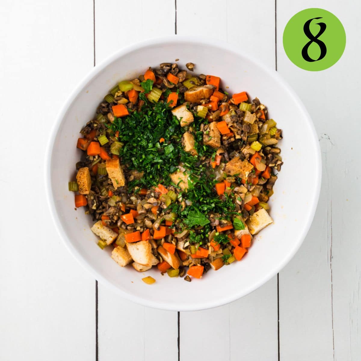 Step 8 of Vegetable Stuffing