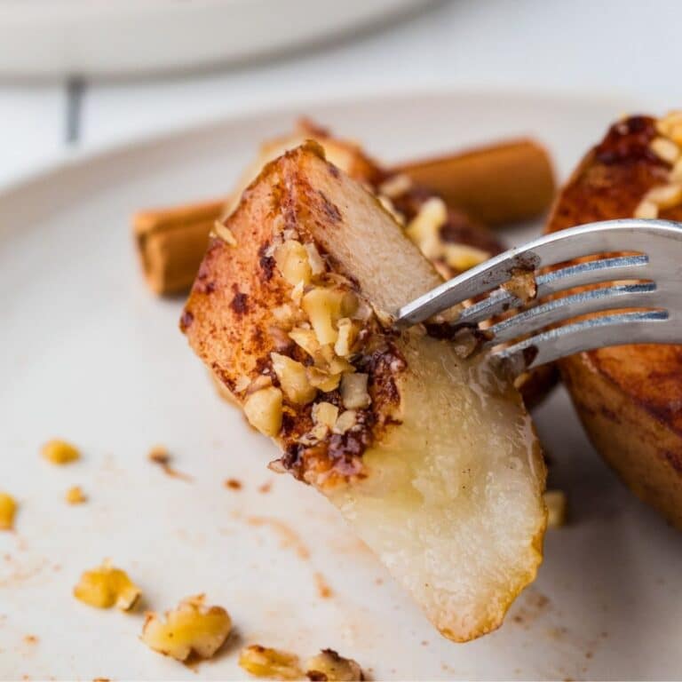 Close Up Of Cinnamon Baked Pears