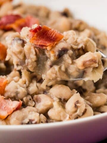 Close Up Of Frozen Black Eyed Peas