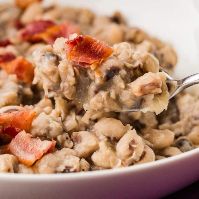 Close Up Of Frozen Black Eyed Peas