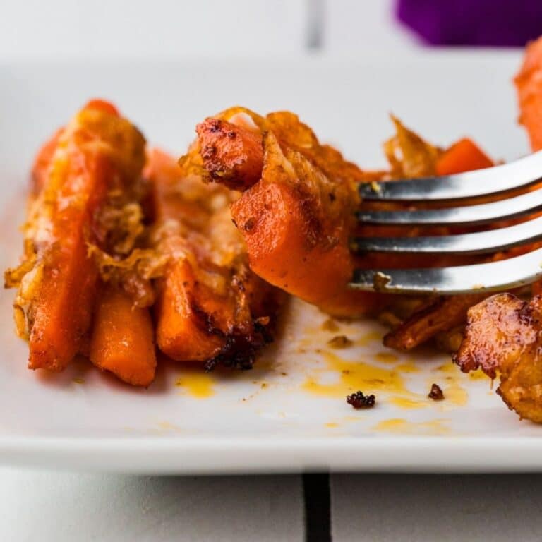 Close Up Of Parmesan Carrots