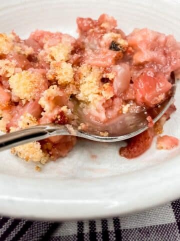 Close Up Of Strawberry Cobbler