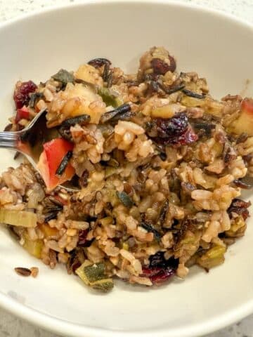 Close Up Of Wild Rice Stuffing