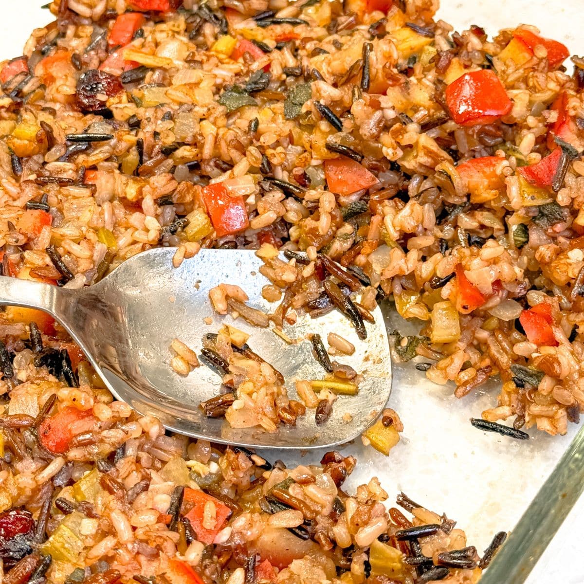 Perfectly done Wild Rice Stuffing 
