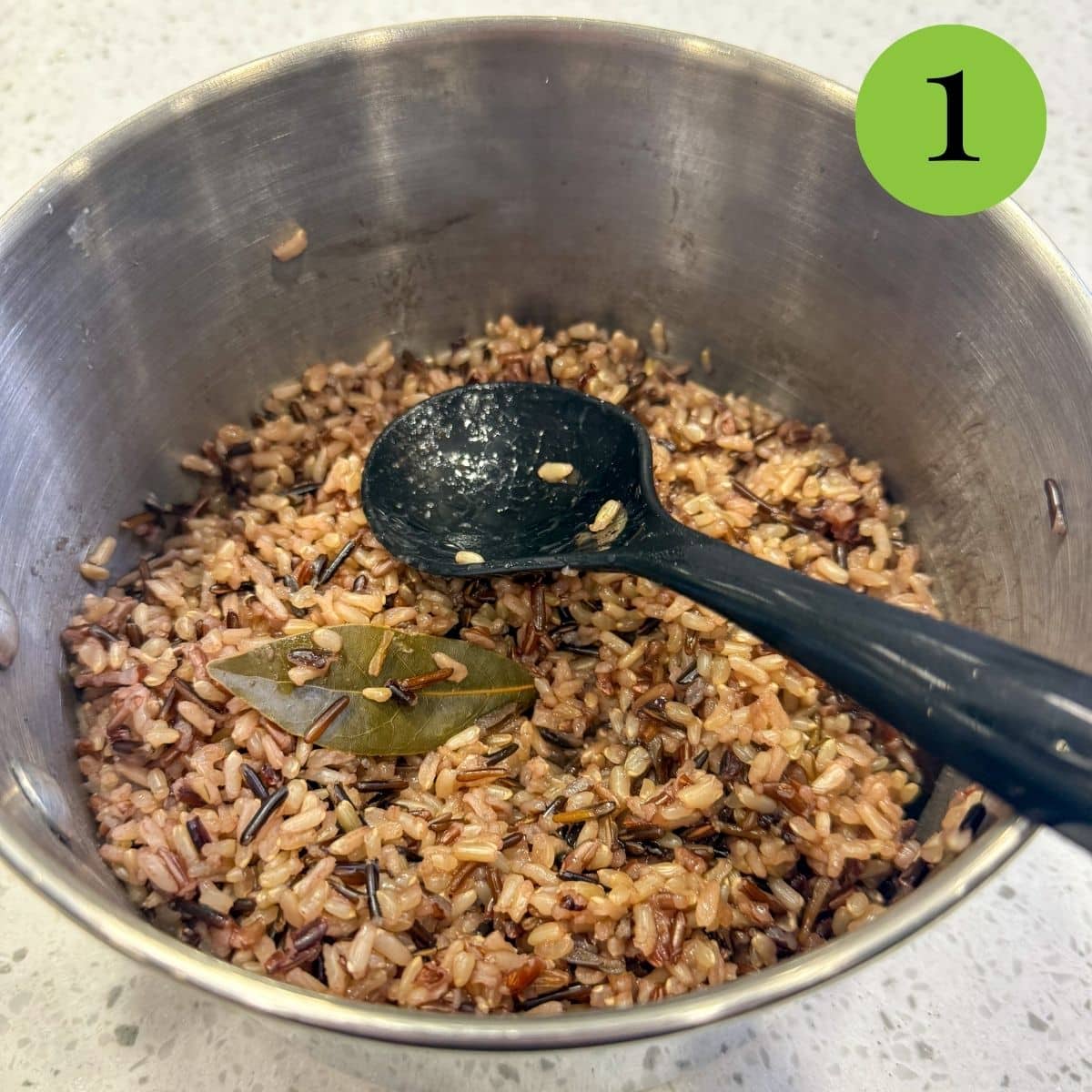 Step 1 of Wild Rice Stuffing 