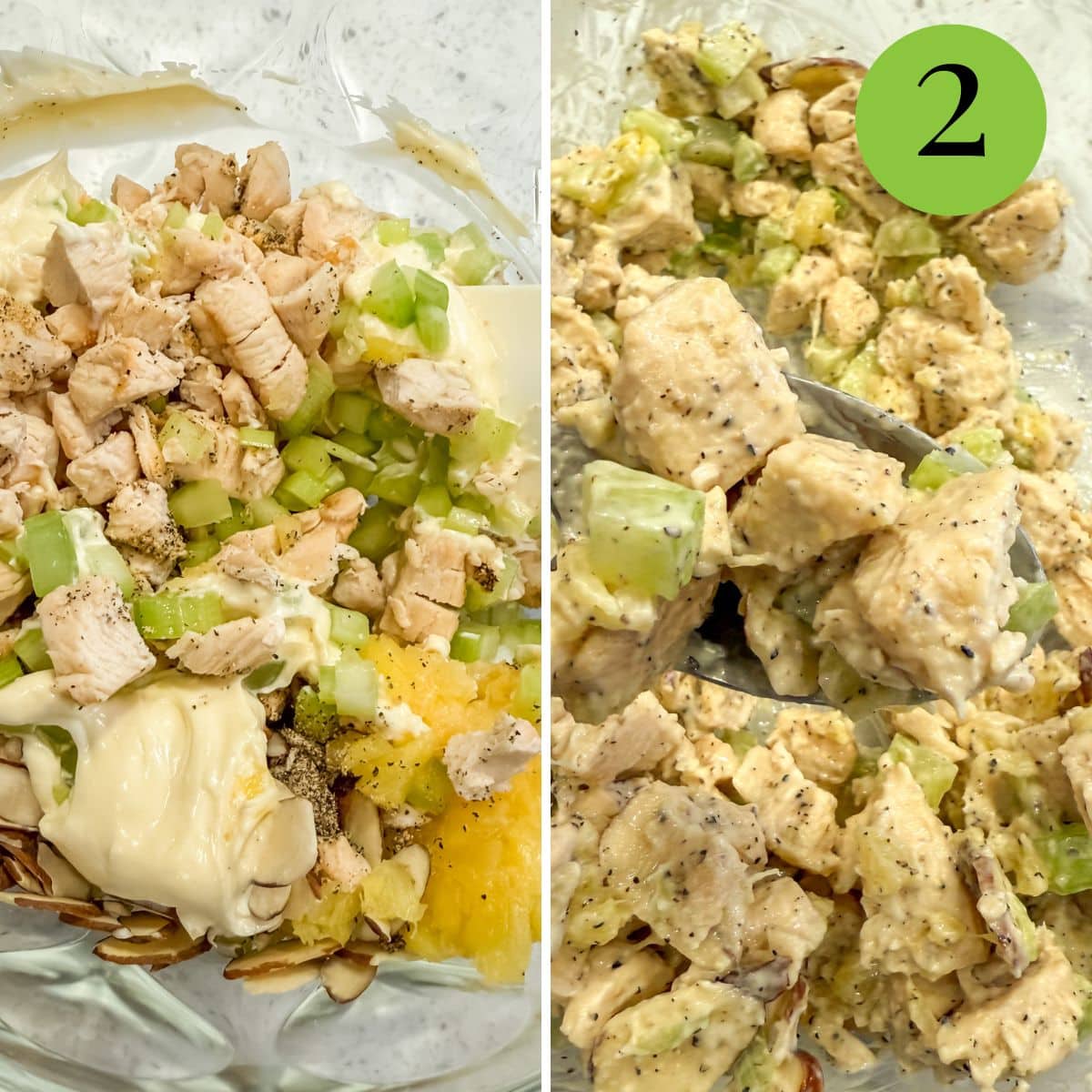 Step 2 of Hawaiian Chicken Salad