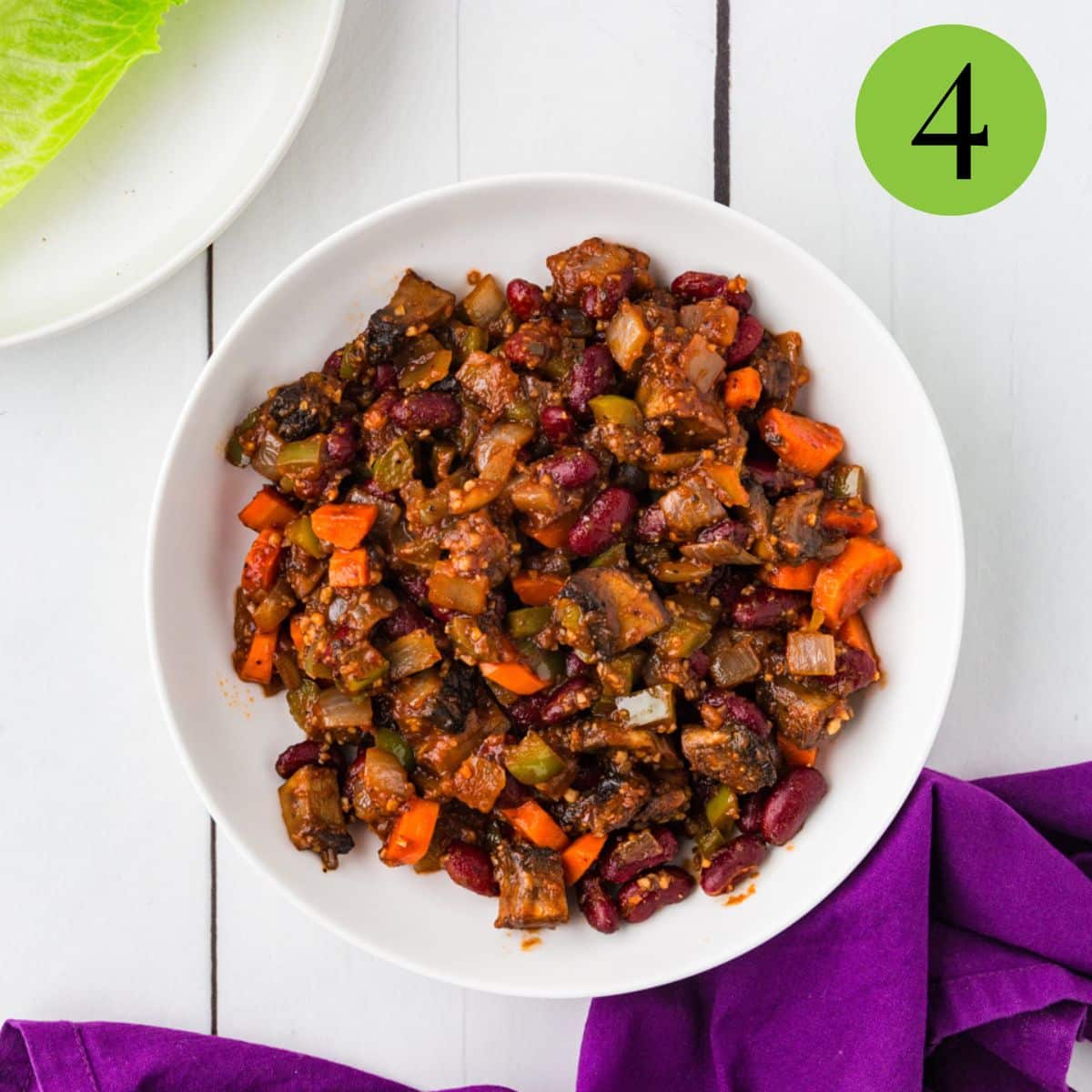 Step 4 of Vegetarian Sloppy Joe Wraps