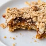 Close Up Of Healthy Oatmeal Date Bars