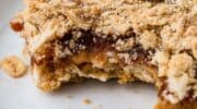 Close Up Of Healthy Oatmeal Date Bars