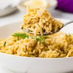 Close Up Of Orzo Pilaf