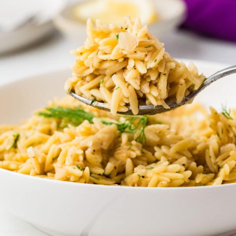 Close Up Of Orzo Pilaf