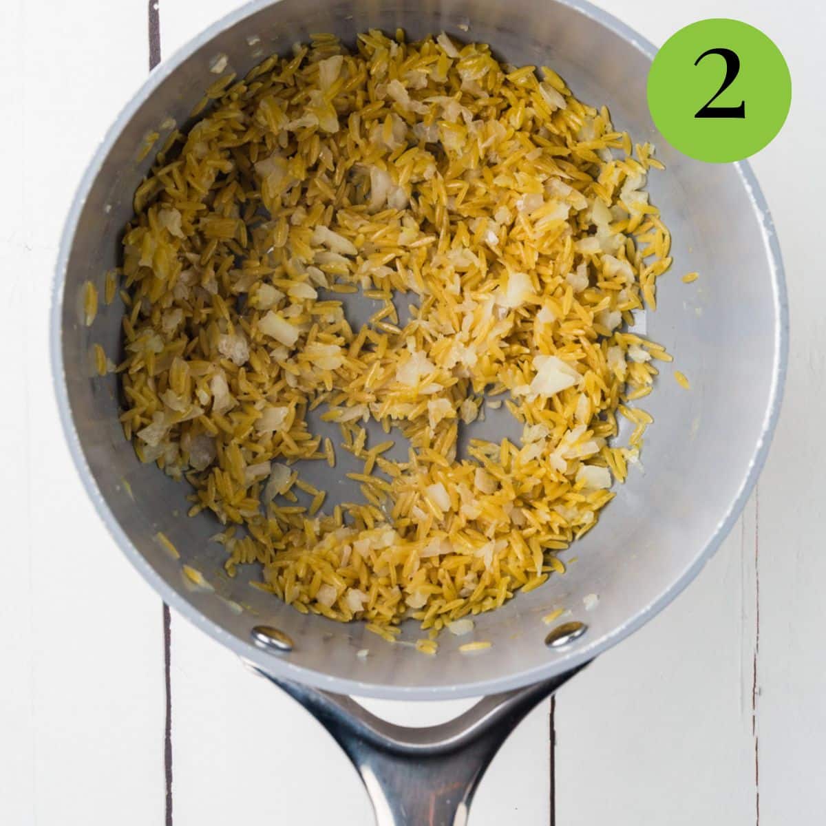 Step 2  Of Orzo Pilaf 