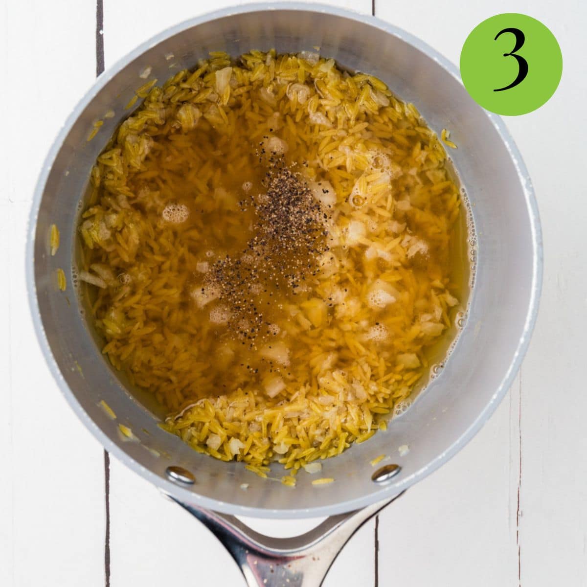 Step 3  Of Orzo Pilaf 