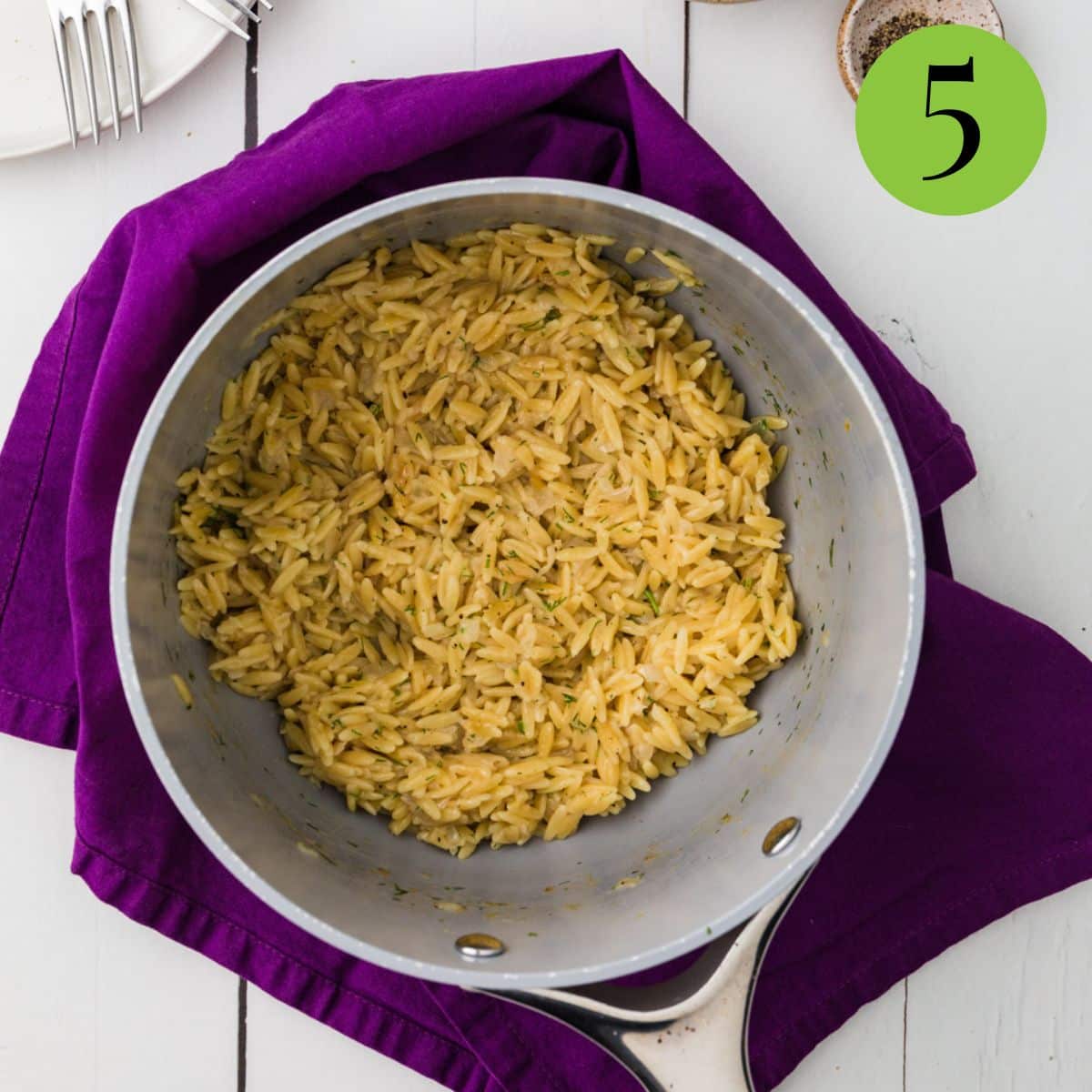 Step 5  Of Orzo Pilaf 