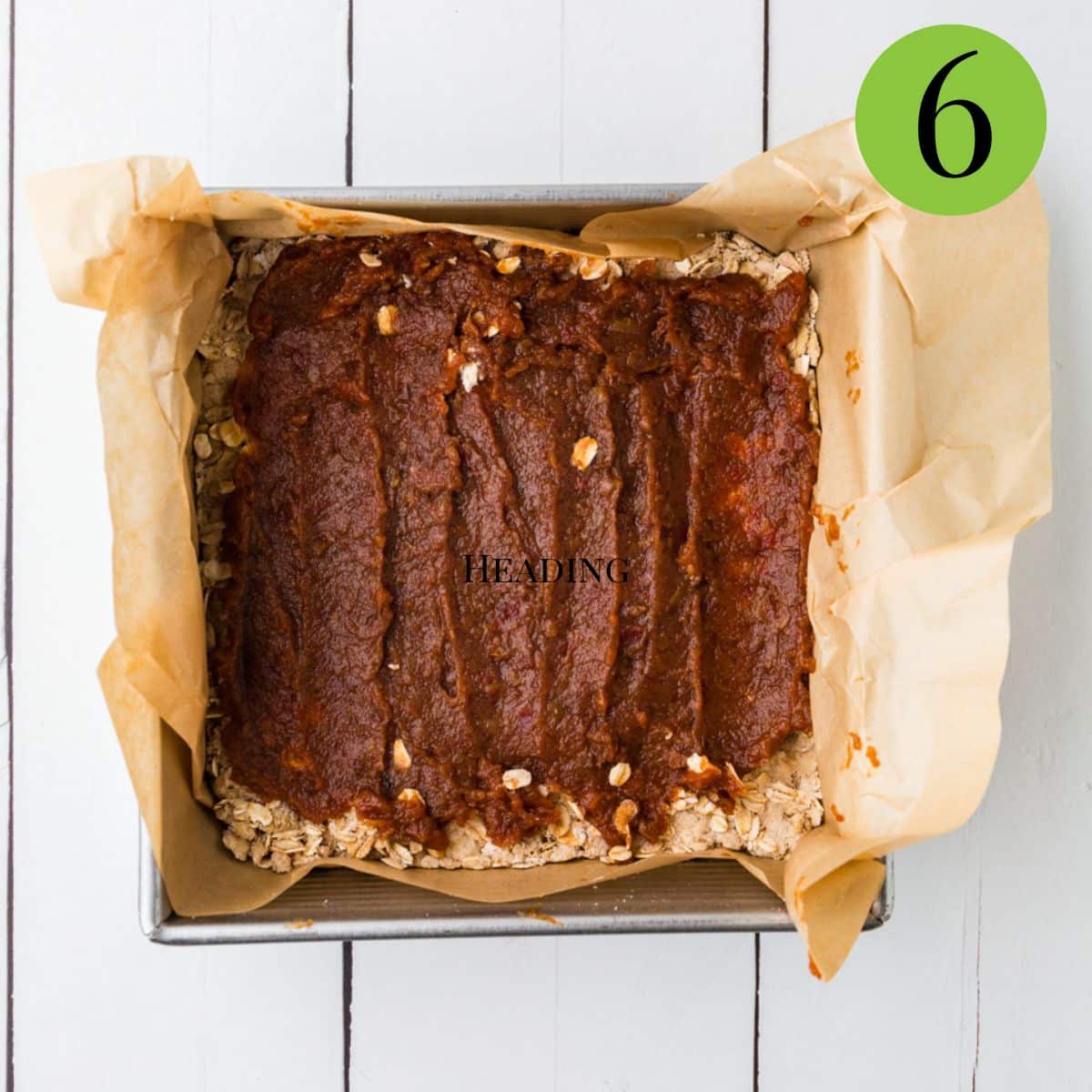 Step 6 of Healthy Oatmeal Date Bars.