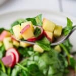 Close Up Of Radish Apple Salad