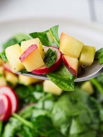 Close Up Of Radish Apple Salad