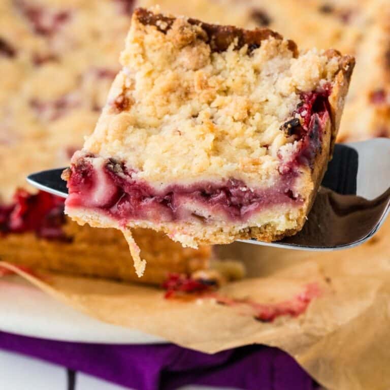 Close Up Of Strawberry Rhubarb Tart